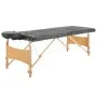 Camilla de masaje 4 zonas estructura madera antracita 186x68 cm de vidaXL, Mesas de masaje - Ref: Foro24-110173, Precio: 163,...