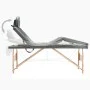 Camilla de masaje 4 zonas estructura madera antracita 186x68 cm de vidaXL, Mesas de masaje - Ref: Foro24-110173, Precio: 163,...
