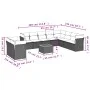 11-piece garden sofa set and black synthetic rattan cushions by , Garden sets - Ref: Foro24-3256049, Price: 647,37 €, Discoun...