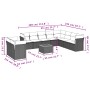 11-teilige Gartensofagarnitur und schwarze synthetische Rattankissen von , Gartensets - Ref: Foro24-3256049, Preis: 655,97 €,...