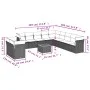 Gartensofa-Set 12-teilig mit schwarzen synthetischen Rattankissen von , Gartensets - Ref: Foro24-3256056, Preis: 755,86 €, Ra...