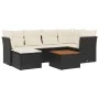 7-piece garden dining set and black synthetic rattan cushions by , Garden sets - Ref: Foro24-3256077, Price: 407,21 €, Discou...