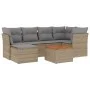 Garden sofa set with beige cushions mix 7 pieces PE rattan by , Garden sets - Ref: Foro24-3256080, Price: 436,69 €, Discount: %