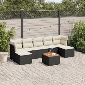 8-teiliges Gartensofa-Set und schwarze synthetische Rattankissen von , Gartensets - Ref: Foro24-3256105, Preis: 430,51 €, Rab...