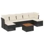 8-piece garden sofa set and black synthetic rattan cushions by , Garden sets - Ref: Foro24-3256105, Price: 430,51 €, Discount: %