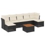 8-piece garden sofa set and black synthetic rattan cushions by , Garden sets - Ref: Foro24-3256105, Price: 428,50 €, Discount: %
