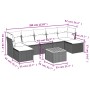 8-piece garden sofa set and black synthetic rattan cushions by , Garden sets - Ref: Foro24-3256105, Price: 428,50 €, Discount: %