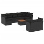 Set de sofás de jardín 10 pzas cojines ratán sintético negro de , Conjuntos de jardín - Ref: Foro24-3256139, Precio: 647,07 €...