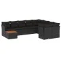Garden sofa set 10 pieces with black synthetic rattan cushions by , Garden sets - Ref: Foro24-3256153, Price: 623,00 €, Disco...