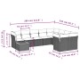 Gartensofa-Set 10-teilig mit schwarzen synthetischen Rattankissen von , Gartensets - Ref: Foro24-3256153, Preis: 647,07 €, Ra...