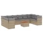 Garden sofa set with beige cushions mix 11 pieces PE rattan by , Garden sets - Ref: Foro24-3256164, Price: 652,40 €, Discount: %
