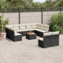 Gartensofa-Set 12-teilig mit schwarzen synthetischen Rattankissen von , Gartensets - Ref: Foro24-3256217, Preis: 631,52 €, Ra...