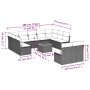 Gartensofa-Set 12-teilig mit schwarzen synthetischen Rattankissen von , Gartensets - Ref: Foro24-3256217, Preis: 631,52 €, Ra...