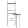 Folding dining set with shelf 3 pieces MDF and black steel by vidaXL, Furniture sets for kitchens and dining rooms - Ref: For...