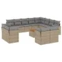 Garden sofa set with beige cushions mix 13 pieces PE rattan by , Garden sets - Ref: Foro24-3256283, Price: 878,50 €, Discount: %