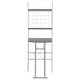 Folding dining set with shelf 3 pieces MDF and black steel by vidaXL, Furniture sets for kitchens and dining rooms - Ref: For...