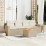 Garden sofa set with cushions 5 pieces beige synthetic rattan by , Garden sets - Ref: Foro24-3256331, Price: 357,05 €, Discou...