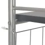 Folding dining set with shelf 3 pieces MDF and black steel by vidaXL, Furniture sets for kitchens and dining rooms - Ref: For...