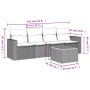 Garden sofa set with cushions 5 pieces gray synthetic rattan by , Garden sets - Ref: Foro24-3256333, Price: 314,79 €, Discoun...
