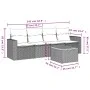 Gartensofa-Set mit Kissen, 5-teilig, graues synthetisches Rattan von , Gartensets - Ref: Foro24-3256333, Preis: 304,69 €, Rab...