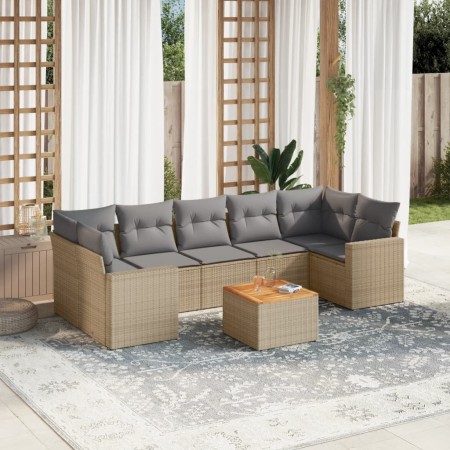 Juego de sofás jardín con cojines beige mezcla 8 pzas ratán PE de , Conjuntos de jardín - Ref: Foro24-3256367, Precio: 527,78...