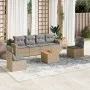 Garden sofa set with beige cushions mix 7 pieces PE rattan by , Garden sets - Ref: Foro24-3256402, Price: 437,95 €, Discount: %