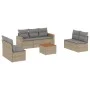 Garden sofa set with beige cushions mix 8 pieces PE rattan by , Garden sets - Ref: Foro24-3256409, Price: 492,36 €, Discount: %