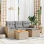 Garden sofa set with beige cushions mix 5 pieces PE rattan by , Garden sets - Ref: Foro24-3256423, Price: 347,04 €, Discount: %