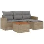 Garden sofa set with beige cushions mix 5 pieces PE rattan by , Garden sets - Ref: Foro24-3256423, Price: 347,04 €, Discount: %
