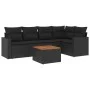 6-piece garden sofa set and black synthetic rattan cushions by , Garden sets - Ref: Foro24-3256440, Price: 403,96 €, Discount: %