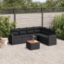 Set de comedor de jardín 7 pzas y cojines ratán sintético negro de , Conjuntos de jardín - Ref: Foro24-3256468, Precio: 451,4...