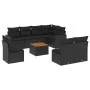 8-teiliges Gartensofa-Set und schwarze synthetische Rattankissen von , Gartensets - Ref: Foro24-3256489, Preis: 554,05 €, Rab...