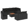8-teiliges Gartensofa-Set und schwarze synthetische Rattankissen von , Gartensets - Ref: Foro24-3256545, Preis: 622,92 €, Rab...
