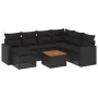 Set de sofás de jardín 8 piezas y cojines ratán sintético negro de , Conjuntos de jardín - Ref: Foro24-3256566, Precio: 496,2...
