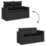 Gartensofa-Set 10-teilig mit schwarzen synthetischen Rattankissen von , Gartensets - Ref: Foro24-3256615, Preis: 660,10 €, Ra...