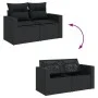 Garden sofa set 10 pieces with black synthetic rattan cushions by , Garden sets - Ref: Foro24-3256601, Price: 637,50 €, Disco...