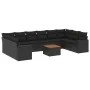 11-teilige Gartensofagarnitur und schwarze synthetische Rattankissen von , Gartensets - Ref: Foro24-3256622, Preis: 677,20 €,...