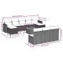 11-piece garden sofa set and black synthetic rattan cushions by , Garden sets - Ref: Foro24-3256657, Price: 614,69 €, Discoun...