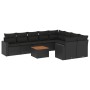 Garden sofa set 10 pieces with black synthetic rattan cushions by , Garden sets - Ref: Foro24-3256608, Price: 660,10 €, Disco...