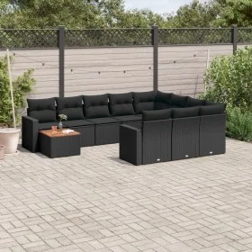 11-piece garden sofa set and black synthetic rattan cushions by , Garden sets - Ref: Foro24-3256636, Price: 674,49 €, Discoun...