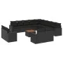 14-piece garden sofa set with black synthetic rattan cushions by , Garden sets - Ref: Foro24-3256727, Price: 976,55 €, Discou...