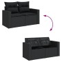 14-teiliges Gartensofa-Set mit schwarzen synthetischen Rattankissen von , Gartensets - Ref: Foro24-3256727, Preis: 988,39 €, ...