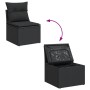 14-teiliges Gartensofa-Set mit schwarzen synthetischen Rattankissen von , Gartensets - Ref: Foro24-3256727, Preis: 988,39 €, ...