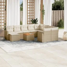 11-piece garden sofa set with beige synthetic rattan cushions by , Garden sets - Ref: Foro24-3256744, Price: 735,95 €, Discou...
