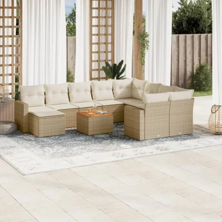 11-piece garden sofa set with beige synthetic rattan cushions by , Garden sets - Ref: Foro24-3256744, Price: 735,95 €, Discou...