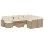 11-piece garden sofa set with beige synthetic rattan cushions by , Garden sets - Ref: Foro24-3256744, Price: 735,95 €, Discou...