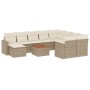 11-teiliges Gartensofa-Set mit beigen synthetischen Rattankissen von , Gartensets - Ref: Foro24-3256744, Preis: 778,48 €, Rab...