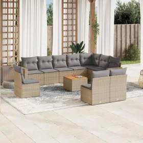 Garden sofa set with beige cushions mix 11 pieces PE rattan by , Garden sets - Ref: Foro24-3256507, Price: 671,40 €, Discount: %