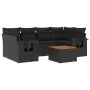 7-piece garden dining set and black synthetic rattan cushions by , Garden sets - Ref: Foro24-3256790, Price: 499,31 €, Discou...