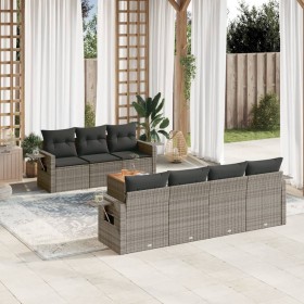 8-piece garden sofa set and gray synthetic rattan cushions by , Garden sets - Ref: Foro24-3256802, Price: 514,53 €, Discount: %